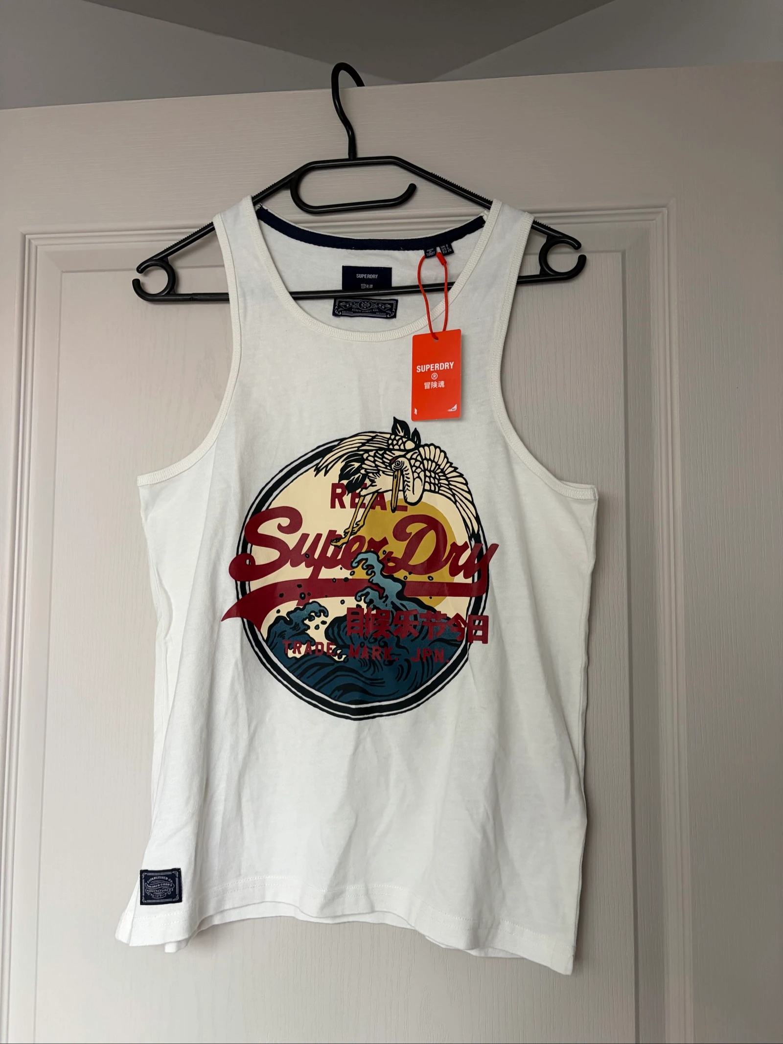 Top femme Superdry Vintage Narrative Vest - taille S - Neuf avec étiquette 